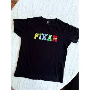 Uniqlo UT Pixar T-Shirt Kids Size 13 Black Toy Story Monsters Inc Graphic Tee